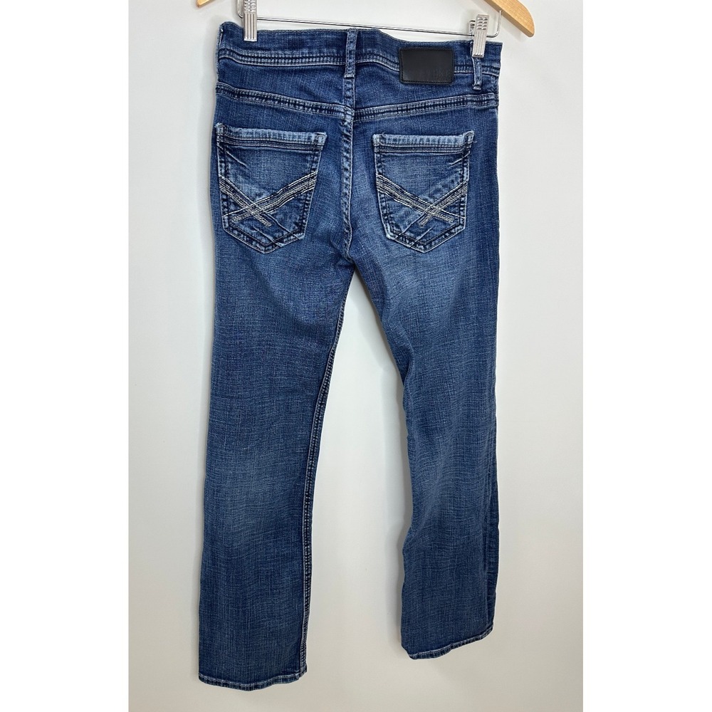 BKE Aiden Jeans Men's Size 30 x 32 Sandblasted 5 Pocket Blue Denim Cotton Blend - Picture 2 of 13